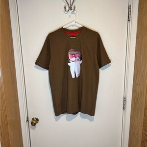 Hugo Hugo Boss Mushroom Prints Cotton-Jersey Relaxed Fit T-Shirt Mens L NWOT